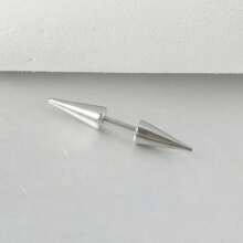 1 Pc Stainless Steel Spike Eyebrow Piercing Jewelry, Curved Barbell Vertical Labret Lip Rings, Spike Tragus Helix Earrings Rook Nose Bridge Rings For Women Men