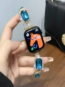 1入組男女適用的寶石藍色方形手錶帶,適用於蘋果手表38/40/41,42/44/45/49 - 寶藍色 - 查看 13