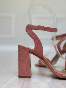 Women Heeled Sandals - 藕粉色 - 查看 2