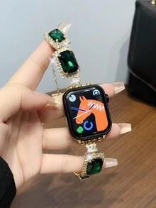 1入組男女適用的寶石藍色方形手錶帶,適用於蘋果手表38/40/41,42/44/45/49 - 寶藍色 - 查看 3