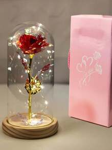 Hoa hồng Ly Mái vòm Đồ trang trí Với cơ sở , Ngày lễ tình nhân Qủa tặng Cho bạn trai Hoặc Bạn gái , Quà sinh nhật , Creative Qủa tặng , Hoa nhân tạo Trưng bày - Đỏ - Xem 3