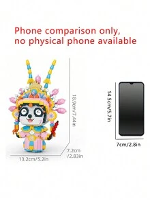 風熊貓組合拼積木玩具創意桌面裝飾假日禮品1145塊 - 粉色 - 查看 6