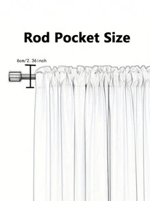 1件北欧现代简约花卉刺绣薄纱窗帘，适用于卧室、阳台、窗户 - 白色 - 查看 7