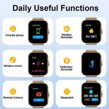 Simsonlab 1入組1.44英寸全觸控高清彩屏智能手錶,可旋轉表盤,支持無線通話/撥打電話,多種運動模式,多項日常功能提醒,男女均可使用,兼容android。 - 黑色 - 查看 6