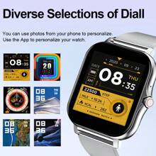 Simsonlab 1入組1.44英寸全觸控高清彩屏智能手錶,可旋轉表盤,支持無線通話/撥打電話,多種運動模式,多項日常功能提醒,男女均可使用,兼容android。 - 黑色 - 查看 5