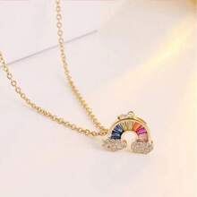 1pc Gold Heart Pendant Necklace, Minimalist Fashionable Elegant Vibe, Suitable For Daily Wear, Commute, Holidays, Gift (OPP Bag Packaging)