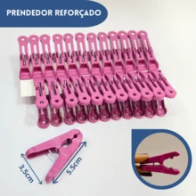 48 Pregadores Reforçados de Roupa para varal - KIT 48und Prendedor Reforçado de Roupa