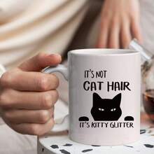 1 Pc 11 Oz Funny Cute Cat Kitten Birthday Christmas Gifts Novelty White Coffee Mugs - White - View 4