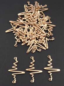 30入組合金材質熱門珠寶diy連接器,雙孔設計適用於耳環/項鍊/吊墜 - A4645 - 查看 6