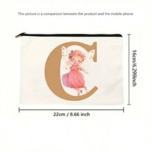 Zipper Cosmetic Bag, Letter Print Bag, Wallet, Makeup Organizer Bag, Portable Mini Bag, Pencil Case, Student Stationery Box - Multicolor - View 2