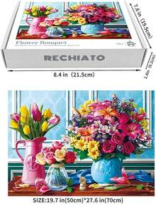 1000片成人拼圖：智力消遣娛樂,作為情人節的完美禮物 - 彩色 - 查看 4