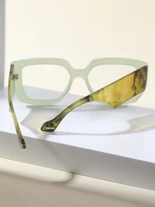 1 件女士粗框方形处方眼镜，适合街头摄影 - 無色 - 查看 8