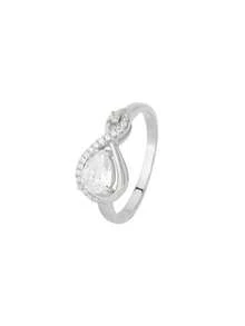 1pc Sterling Silver Ring With Zirconia Inlay, Delicate & Fashionable Accessory For Various Styles, Ideal Gift For Bff & Girlfriend - Silver - View 3