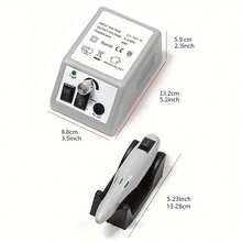 YL Professional Electric Nail Drill Machine Set - Low Noise Vibration, Perfect For Acrylic, Gel, Art Remover, Pedicure, Polishing Grinding Nail Tools - Grey - View 5