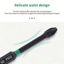 S2 Strong Magnetic Impact Ph2 Phillips Screwdriver Bit Set,Pack Of 5 - Camel - View 5