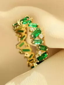 rakol 1 Miếng Khối Zirconia  Trang trí Nhẫn - màu xanh lá - Xem 4