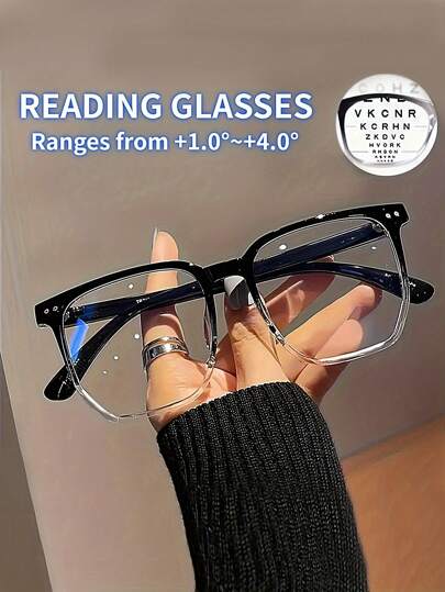 1 Pc Reading Glasses Chic Fashion Glasses For Women Men Blue Light Blocking Glasses Casual Lightweight Eyeglasses