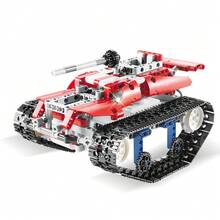 2024新款電動遙控可編程積木套裝,兼容拼裝和插入積木玩具 - 紅色 - 查看 6