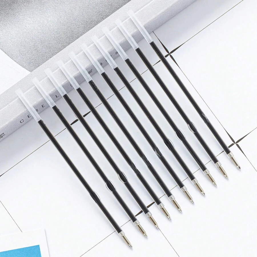 Plastic Ballpoint Pen Refills (Sold In 5pcs) Smooth Writing Replaceable Refills With Bullet Point For Office - Blue - View 1