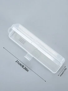 1pc Clear Toothbrush Storage Box, Portable Accessories Storage