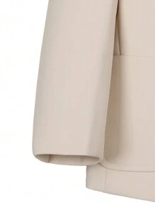 4 件套年轻男童正装西装套装：夹克+马甲+裤子+配套配饰，高端儿童绅士装夹克马甲裤子领结套装 - 米色 - 查看 11