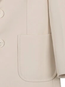 4 件套年轻男童正装西装套装：夹克+马甲+裤子+配套配饰，高端儿童绅士装夹克马甲裤子领结套装 - 米色 - 查看 10