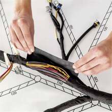 黑色高溫耐燃絨布膠帶,黑色汽車線束膠帶 - 黑色 - 查看 7