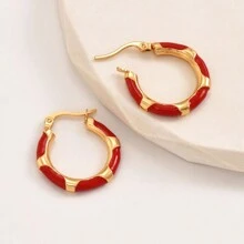 Aretes De Aro - Multicolor - Ver 19