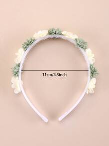 1pc Girls 3D Flower Decor Hair Hoop, Suitable For Daily Wear - Multicolor - View 5