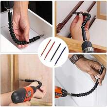 2pcs Flexible Drill Bit Extension From Any Angle,Super Bit Screwdriver Flexible Bends And Twists 360 Degrees,Bendable Superbit Tool Shaft - Black - View 6