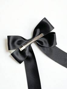1pc Solid Color Two-Tone Fashionable Bow Hair Clip For Women, Suitable For Vacation, Party, Daily Outing - Multicolor - View 3