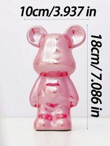 1入組多色陶瓷豪華熊形裝飾品,高端客廳柔軟裝飾品,電視櫃,酒櫃,可愛卡通熊玩具 - 一個多色小熊 - 查看 6