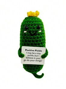 1pc Couples' Knitted Plush Cucumber Doll For Diy, Keychain, Pendant Or Home Decor Gift For Valentine'S Day, Girlfriend, Boyfriend, Family, Friends - Multicolor - View 15