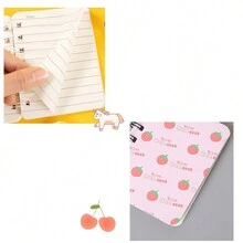 1 件卡通 A7 內襯筆記本,可攜式迷你口袋記事本,學生文具,顏色隨機 - 彩色 - 查看 3