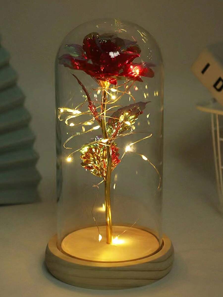 Hoa hồng Ly Mái vòm Đồ trang trí Với cơ sở , Ngày lễ tình nhân Qủa tặng Cho bạn trai Hoặc Bạn gái , Quà sinh nhật , Creative Qủa tặng , Hoa nhân tạo Trưng bày - Đỏ - Xem 1