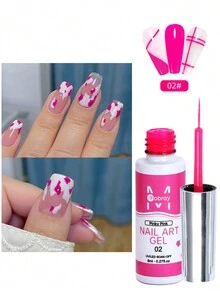 4入組黑白指甲膠套裝,可浸泡uv/led半永久性亮光指甲油,沙龍繪畫設計 - 彩色 - 查看 4