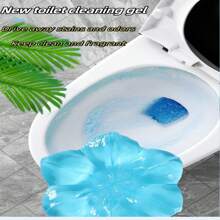 Toilet Deodorant Gel With Small Flowers, Toilet Cleaning Gel With Fragrance For Bathroom (Toilet) - Blue - View 1