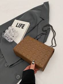 2023年冬季時尚斜挎包、女士肩袋 - 咖啡棕 - 查看 5