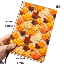 A5 A6 3d裸眼立體手工製作空白筆記本,適合學生日記 - 彩色 - 查看 4