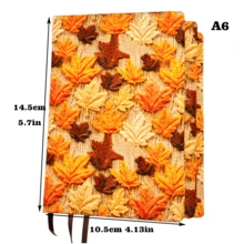 A5 A6 3d裸眼立體手工製作空白筆記本,適合學生日記 - 彩色 - 查看 5