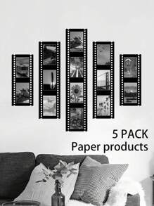 5入組黑色相框套裝,垂直和水平格式,適用於牆面裝飾,適用於照片、繪畫、風景、海報和藝術品,適用於家居藝術工作室 - 黑色 - 查看 1