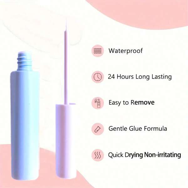 5ml Waterproof Eyelash Glue, Professional Strong Fixation, Fast Drying