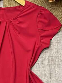 Women Blouses - Red - View 2