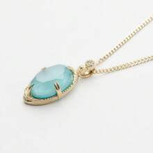 agete Akaduo 14K 绿松石项链 蓝绿色 均码 - 藍色 - 查看 5