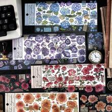 1包裝3入組復古花卉剪貼簿貼紙,用於日誌裝飾、diy手工藝品、節日禮物 - 紅色 - 查看 6