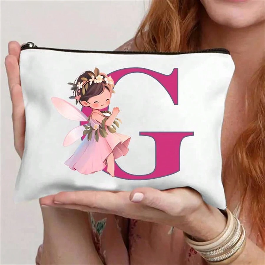 Storage Zipper Cosmetic Bag, Letter Printed Bag, Wallet, Makeup Organizer Bag, Portable Mini Bag, Stationery Pouch, Student Pencil Case - Multicolor - View 1