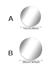 1 件金色/银色圆形亚克力镜盘双面镜盘玻璃面板镜用于婚礼装饰、圆形蜡烛托盘、派对装饰、桌面中心装饰（不含蜡烛）最佳礼物生日盘子厨房配件厨房装饰托盘水果托盘托盘装饰 - 彩色 - 查看 3