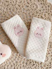 Almohadilla De La Correa Del Cinturón De  Del Asiento Del Automóvil Para Niños, Protector De Cuello En Forma De Oso Y Conejo Con Codigo De Ocho, Unisex - Rosa - Ver 3