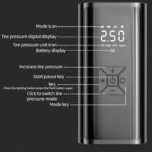 Tyre Inflator Cordless, Cordless Inflatable Pump Portable Car Tyre Inflator Air Compressor, USB Rechargeable, For Cars, Motorcycles, Bicycles, Balls - Black - View 4