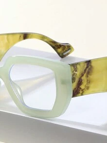 1 件女士粗框方形处方眼镜，适合街头摄影 - 無色 - 查看 9